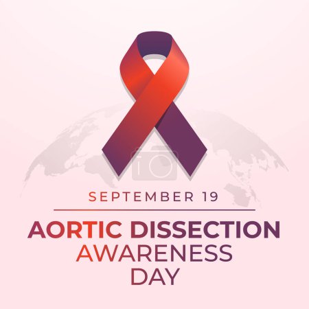 Illustration for Vector graphic of Aortic Dissection Awareness Day good for Aortic Dissection Awareness Day celebration. flat design. flyer design.flat illustration. - Royalty Free Image