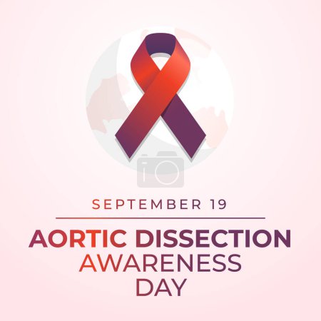 Illustration for Vector graphic of Aortic Dissection Awareness Day good for Aortic Dissection Awareness Day celebration. flat design. flyer design.flat illustration. - Royalty Free Image