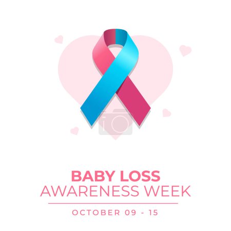 Illustration for Flyers promoting Baby Loss Awareness Week or events associated with it can feature vector pictures concerning the week. design of a flyer, a celebration. - Royalty Free Image
