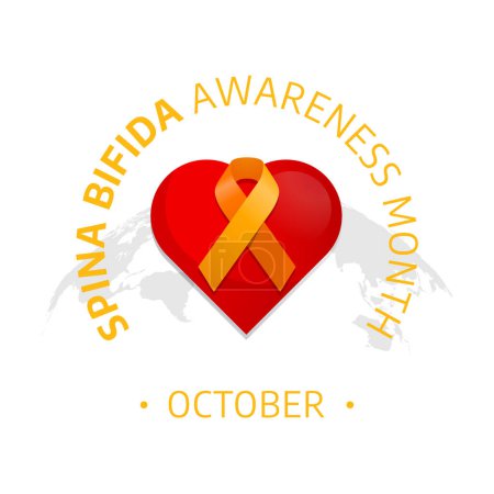 Illustration for Flyers promoting National Spina Bifida Awareness Month or associated events can utilize vector pictures concerning National Spina Bifida Awareness Month. design of a flyer, a celebration. - Royalty Free Image