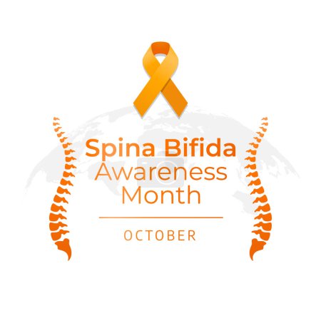 Illustration for Flyers promoting National Spina Bifida Awareness Month or associated events can utilize vector pictures concerning National Spina Bifida Awareness Month. design of a flyer, a celebration. - Royalty Free Image