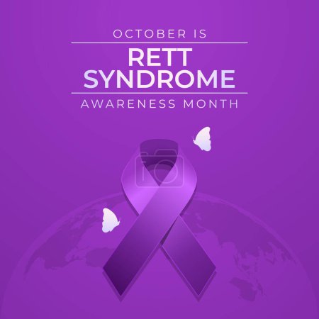 Illustration for Flyers promoting Rett Syndrome Awareness Month or associated events can utilize Rett Syndrome Awareness Month vector illustrations. design of a flyer, a celebration. - Royalty Free Image