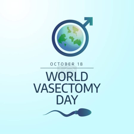 Illustration for Flyers promoting World Vasectomy Day or associated events can utilize World Vasectomy Day-related vector graphics. design of a flyer, a celebration. - Royalty Free Image
