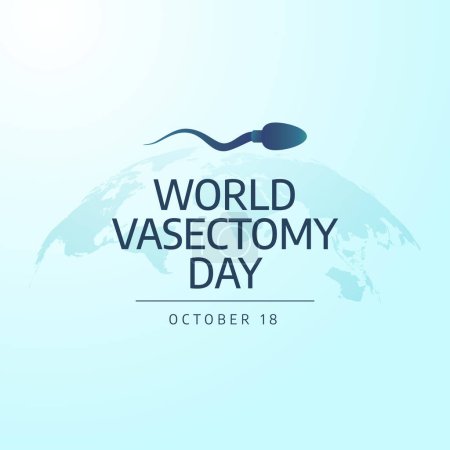 Illustration for Flyers promoting World Vasectomy Day or associated events can utilize World Vasectomy Day-related vector graphics. design of a flyer, a celebration. - Royalty Free Image