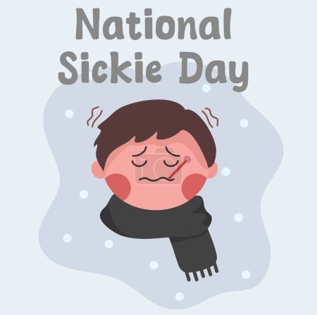 An excellent vector graphic for celebrating National Sickie Day is this one.