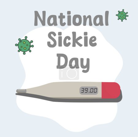 Eine hervorragende Vektorgrafik zur Feier des National Sickie Day ist diese.