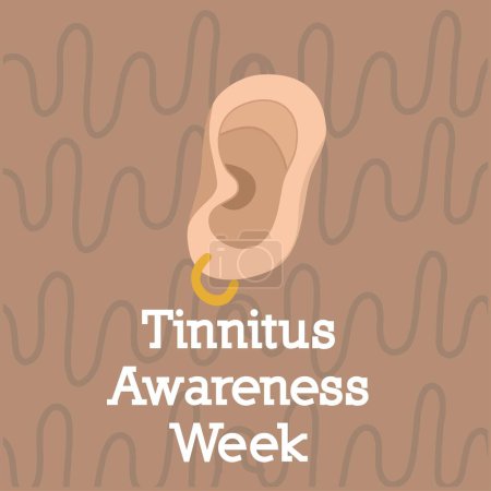 Illustration for Ideal for celebrating Tinnitus Awareness Week, this vector graphic depicts the event. - Royalty Free Image