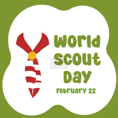 Téléchargez les illustrations : La conception vectorielle parfaite de la Journée Mondiale du Scoutisme pour une célébration. - en licence libre de droit
