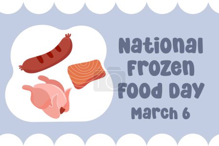 Illustration for For the ultimate National Frozen Food Day celebration, use this vector image. - Royalty Free Image