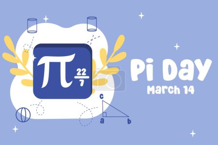 Illustration for Vector graphic of Pi Day ideal for Pi Day celebration. - Royalty Free Image
