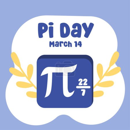 Illustration for Vector graphic of Pi Day ideal for Pi Day celebration. - Royalty Free Image