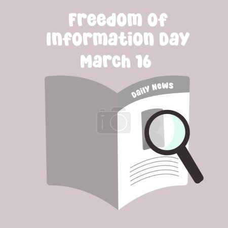 Illustration for Vector graphic of Freedom of Information Day ideal for Freedom of Information Day celebration. - Royalty Free Image