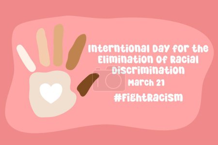 Téléchargez les illustrations : Graphique vectoriel de la Journée internationale pour l'élimination de la discrimination raciale - en licence libre de droit
