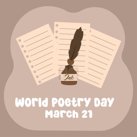 vector graphic of World Poetry Day ideal for World Poetry Day celebration.