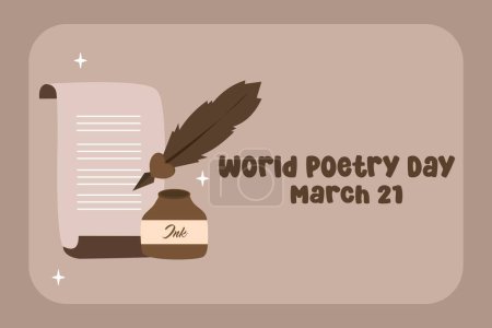 vector graphic of World Poetry Day ideal for World Poetry Day celebration.