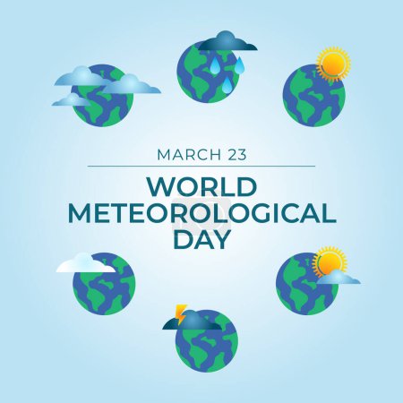 vector graphic of World Meteorological Day ideal for World Meteorological Day celebration.