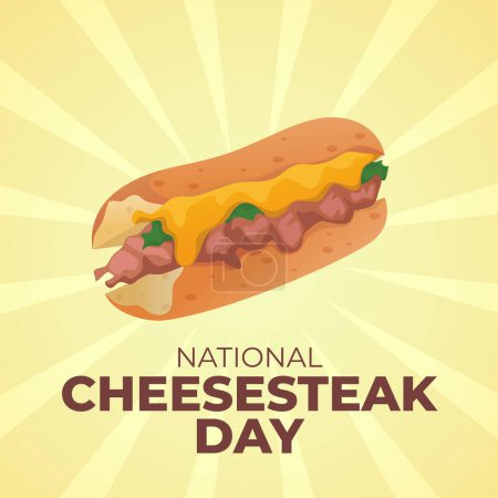 vector graphic of National Cheesesteak Day ideal for National Cheesesteak Day celebration.