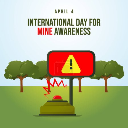vector graphic of International Day for Mine Awareness ideal for International Day for Mine Awareness celebration.