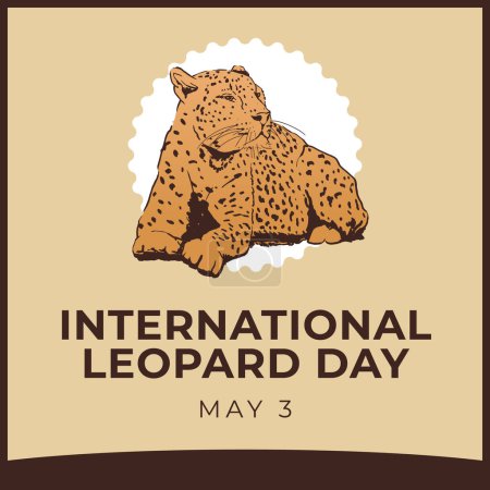 Téléchargez les illustrations : Graphique vectoriel de la Journée internationale du léopard idéal pour la célébration de la Journée internationale du léopard. - en licence libre de droit
