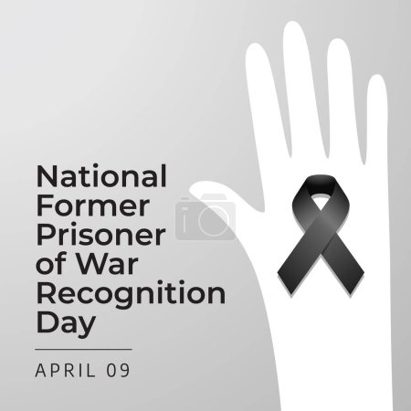 Ilustración de Gráfico vectorial de la celebración del Día Nacional de Reconocimiento de Prisioneros de Guerra. - Imagen libre de derechos