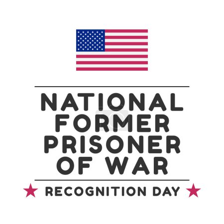 Téléchargez les illustrations : Graphique vectoriel de la célébration de la Journée nationale de reconnaissance des anciens prisonniers de guerre. - en licence libre de droit