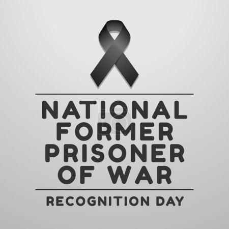 Ilustración de Gráfico vectorial de la celebración del Día Nacional de Reconocimiento de Prisioneros de Guerra. - Imagen libre de derechos