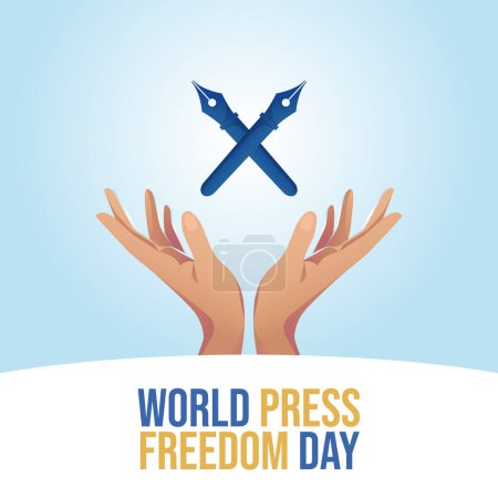 graphique vectoriel de la Journée mondiale de la liberté de la presse idéal pour célébrer la Journée mondiale de la liberté de la presse.