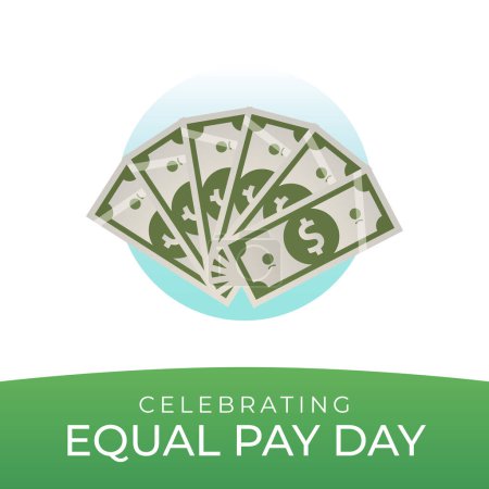 graphique vectoriel de Journée de l'égalité de rémunération idéal pour la célébration de la Journée de l'égalité de rémunération.