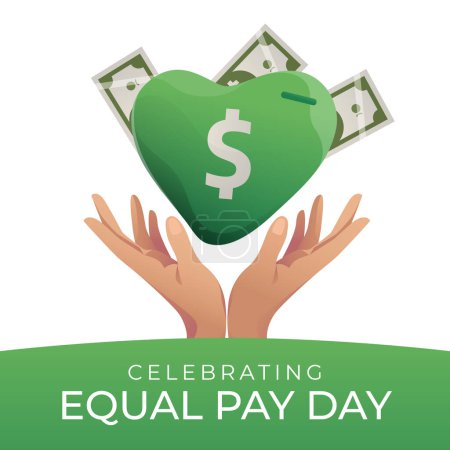 gráfico vectorial de Equal Pay Day ideal para la celebración de Equal Pay Day.
