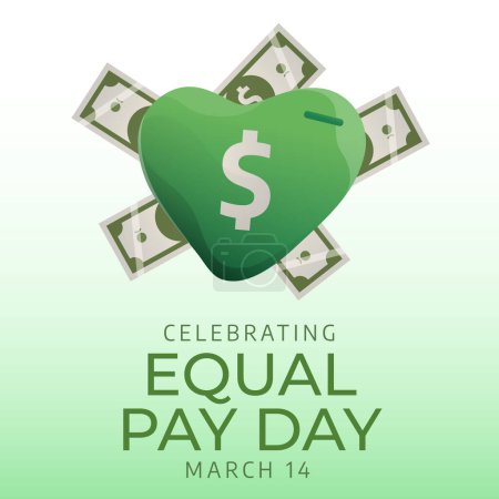 graphique vectoriel de Journée de l'égalité de rémunération idéal pour la célébration de la Journée de l'égalité de rémunération.