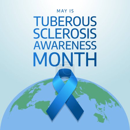 Illustration for Vector graphic of Tuberous Sclerosis Awareness Month ideal for Tuberous Sclerosis Awareness Month celebration. - Royalty Free Image