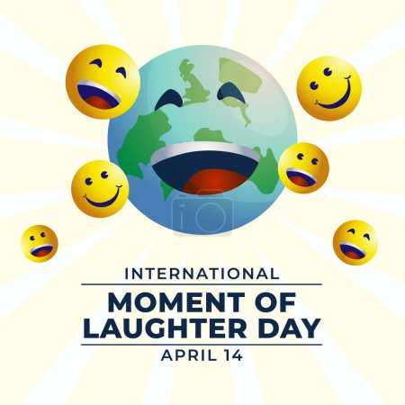 Ilustración de Vector gráfico del Día Internacional del Momento de la Risa ideal para la celebración del Día Internacional del Momento de la Risa. - Imagen libre de derechos
