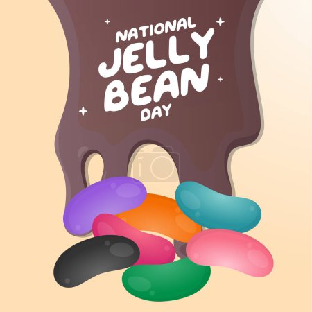 Vektorgrafik des National Jelly Bean Day ideal für die Feier des National Jelly Bean Day.