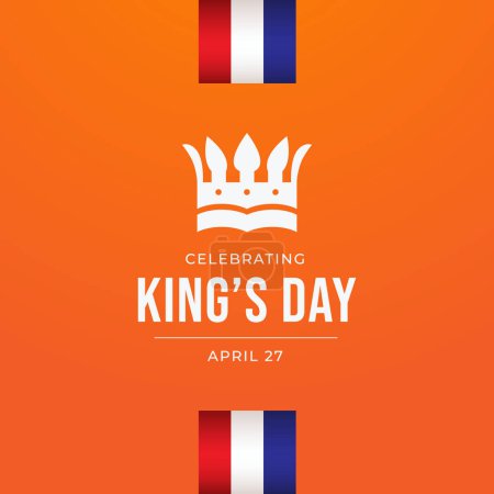 Téléchargez les illustrations : Vector graphic of Kings Day ideal for Kings Day celebration. - en licence libre de droit