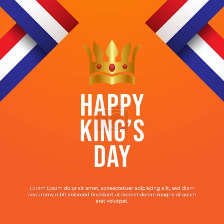 Téléchargez les illustrations : Vector graphic of Kings Day ideal for Kings Day celebration. - en licence libre de droit