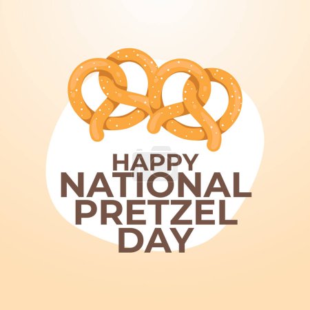 graphique vectoriel de la Journée nationale du bretzel idéal pour la célébration de la Journée nationale du bretzel.