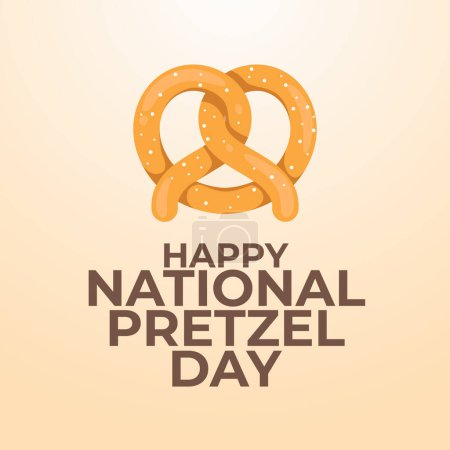 vector graphic of National Pretzel Day ideal for National Pretzel Day celebration.