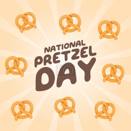 vector graphic of National Pretzel Day ideal for National Pretzel Day celebration.