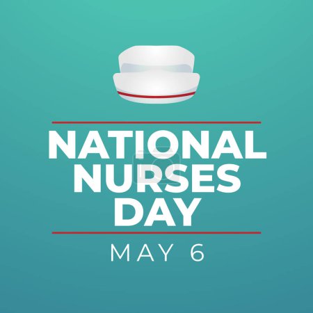 Illustration for Vector graphic of National Nurses Day ideal for National Nurses Day celebration. - Royalty Free Image
