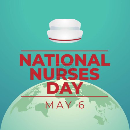 Illustration for Vector graphic of National Nurses Day ideal for National Nurses Day celebration. - Royalty Free Image