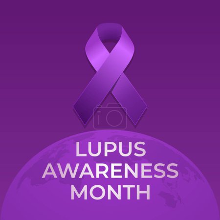 Illustration for Vector graphic of Lupus Awareness Month ideal for Lupus Awareness Month celebration. - Royalty Free Image