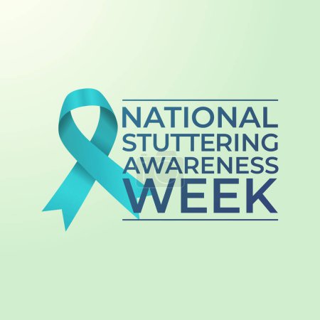 Vektorgrafik der National Stottern Awareness Week ideal für die National Stottern Awareness Week Feier.