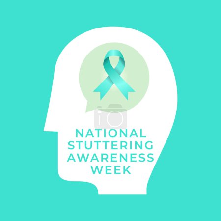 Vektorgrafik der National Stottern Awareness Week ideal für die National Stottern Awareness Week Feier.