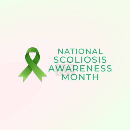 vector graphic of National Scoliosis Awareness Month ideal for National Scoliosis Awareness Month celebration.