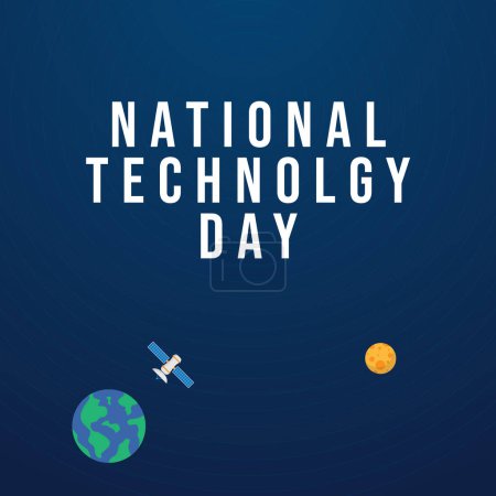 Vektorgrafik des National Technology Day ideal für die Feier des National Technology Day.