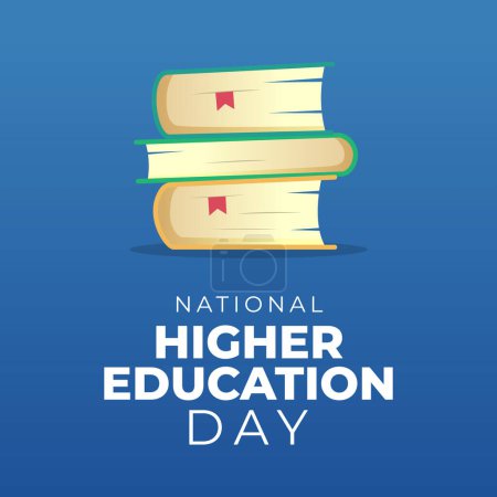 graphique vectoriel de la Journée nationale de l'enseignement supérieur idéal pour célébrer la Journée nationale de l'enseignement supérieur.