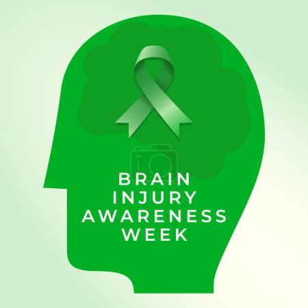 gráfico vectorial de la Semana de Concientización de Lesiones Cerebrales ideal para la celebración de la Semana de Concientización de Lesiones Cerebrales.