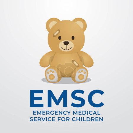 Ilustración de Gráfico vectorial del Día de los Servicios Médicos de Emergencia para Niños (EMSC) ideal para la celebración del Día de los Servicios Médicos de Emergencia para Niños (EMSC). - Imagen libre de derechos