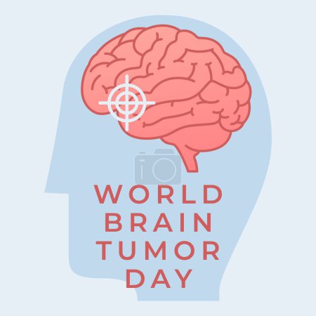 gráfico vectorial del Día Mundial del Tumor Cerebral ideal para la celebración del Día Mundial del Tumor Cerebral.