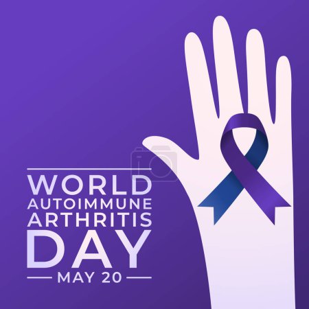 Illustration for Vector graphic of World Autoimmune Arthritis Day ideal for World Autoimmune Arthritis Day celebration. - Royalty Free Image